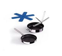 Joseph Joseph Space Steel Set 2 poêles inox 24/28 cm, antiadhésif