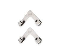 Joseph Joseph Space Support pour Couvercles Casseroles, Auto Adhésif ou avec Vis, 2 Pièces, pour Couvercles jusqu'à 28 cm, Acier Inoxydable