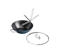 Joseph Joseph Wok Space 32 cm – Céramique, Couvercle, Poignée pliable, Induction & Four
