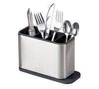 Joseph Joseph Surface - Egouttoir à Couverts sur évier, Porte Ustensiles, Couverts et Gadgets de Cuisine avec Base drainante, Rangement de Cuisine - Acier INOX