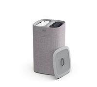 Joseph Joseph Tota - Panier à linge de 60 à avec couvercle, compartiments séparés avec sacs en coton amovibles avec poignées pour faciliter le transport et la séparation des vêtements, Gris