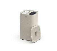 Joseph Joseph Tota- Panier de séparation du linge de 60 litres avec couvercle, 2 sacs de lavage amovibles avec poignées- Beige