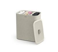 Joseph Joseph - Panier à linge TOTA TRIO, en tissu, avec 3 compartiments de 30 litres, facile à vider et à entretenir. Ecru (50021)