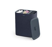 Joseph Joseph Tota- Trio Panier de séparation du Linge de 90 litres avec Couvercle, 3 Sacs de Lavage Amovibles avec poignées, Noir