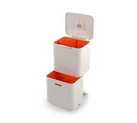 Joseph Joseph Totem Max - Poubelle de cuisine pour le tri et le recyclage des déchets, avec bac à compost intégré et filtre à charbon actif remplaçable, capacité de 60 litres, pierre