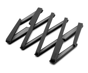 Joseph Joseph Trivet en silicone extensible et pliable pour casseroles et poêles, support antidérapant extensible, tapis résistant à la chaleur pour le plan de travail de la cuisine - Noir