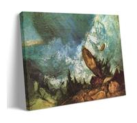 Joseph Mallord William Turner Impression d'art mural La chute d'une avalanche dans les Grisons Œuvres d'art Impression sur toile Cadre décoratif pour maison 20,3 x 30,5 cm
