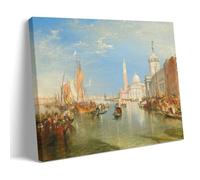 Joseph Mallord William Turner Impression d'art mural Venise Dogana et San Giorgio Maggiore Peinture murale à suspendre Cadre cadeau 50 x 75 cm
