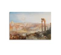 Joseph Mallord William Turner Peinture moderne de Rome - Campo Vaccino - Impression d'art murale à suspendre - Décoration de chambre à coucher - 30 x 45 cm
