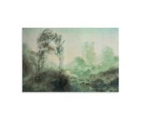 Joseph Mallord William Turner World Masterpieces Landscape in The Mist Poster Impression sur toile Peinture murale Décoration d'intérieur moderne 40 x 60 cm