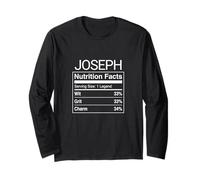 Joseph Nutrition Facts Parodie Amusant Dire Manche Longue
