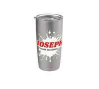 Joseph Power Unleashed Red Name Design Gobelet isotherme en acier inoxydable double paroi