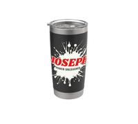 Joseph Power Unleashed Red Name Design Gobelet isotherme en acier inoxydable double paroi