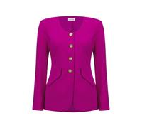 Joseph Ribkoff - Cosmos Button Front Fitted Jacket - Femme - Vestes - Rose - Taille: 42 FR