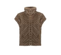 JOSEPH RIBKOFF Gilet aspect fourrure camel | L