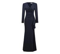Joseph Ribkoff - Robe portefeuille scintillante en maille - Femme - Robes - Bleu - Taille: 44 FR