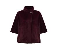 JOSEPH RIBKOFF Veste aspect fourrure rouge foncé | M/L