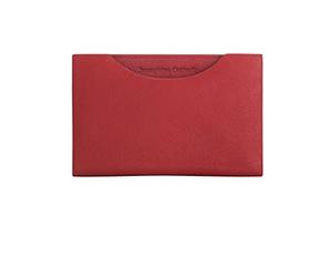 Josephine Osthoff Hamburg Portefeuille Plat en Cuir véritable avec Protection RFID, Cerisier, 15 x 10 x 1 cm, Porte-Monnaie