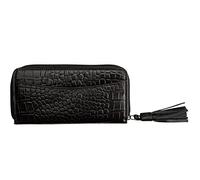 Josephine Osthoff - Portefeuille pour femme - En cuir - Long - Avec fermeture éclair - Petit portefeuille - Protection RFID - Avec compartiment à monnaie (500), bordeaux, breit 19,5 cm, ca. 9,5 cm