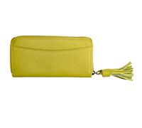 Josephine Osthoff - Portefeuille pour femme - En cuir - Long - Avec fermeture éclair - Petit portefeuille - Protection RFID - Avec compartiment à monnaie (500), limone, breit 19,5 cm, ca. 9,5 cm hoch