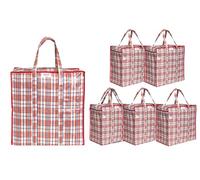 Josephine Osthoff Sacs de Rangement Unisex, Résistants et Imperméables, Fermeture éclair pour déménagement et Shopping, Capacité de 75L, Charge jusqu'à 20 kg, Rouge, Paquet de 6