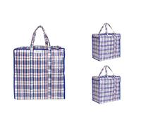 Josephine Osthoff Sacs de Rangement Unisex, Résistants et Imperméables, Fermeture éclair pour déménagement et Shopping, Capacité de 75L, Charge jusqu'à 20 kg, Bleu, Paquet de 3