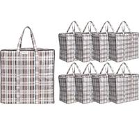 Josephine Osthoff Sacs de Rangement Unisex, Résistants et Imperméables, Fermeture éclair pour déménagement et Shopping, Capacité de 75L, Charge jusqu'à 20 kg, Noir, Paquet de 9