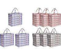 Josephine Osthoff Sacs de Rangement Unisex, Résistants et Imperméables, Fermeture éclair pour déménagement et Shopping, Capacité de 75L, Charge jusqu'à 20 kg, Couleurs Assorties, Paquet de 9