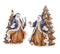 Joseph's Studio by Roman Lot de 2 décorations de Noël de 22,9 cm de hauteur avec sapin de Noël décoré avec nichoirs