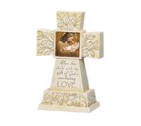 Joseph's Studio by Roman Veilleuse en forme de croix Jesus Loves Me - 17,1 cm de hauteur - Résine et pierre - Décorative - Durable - Fonctionnement à piles