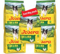 JOSERA Adult Light & Vital Poulet (5 x 900 g) - Nourriture sèche de qualité supérieure pour Chiens Adultes - avec Pois - Faible teneur en matières Grasses et Beaucoup de protéines pour Le contrôle du