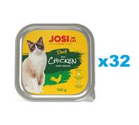 JOSERA JosiCat Pâté de poulet pour chats 32x100g