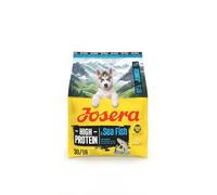 JOSERA Junior High Protein Poisson de mer (1 x 900 g) | Nourriture sèche de qualité supérieure pour chiens actifs à partir de 6 semaines | Saumon & patate douce | Sans céréales et riche en protéines |