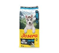JOSERA Junior High Protein Seefisch (1 x 12,5 kg) | Premium Trockenfutter aktive Hunde AB der 6. Lebenswoche| Lachs & Süßkartoffel | getreidefrei & proteinreich | L-Carnitin & Taurin | 1er Pack