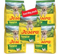 JOSERA Junior YoungStar Nourriture sèche de qualité supérieure pour Chiens en Pleine Croissance au Poulet et aux Pommes de Terre (5 x 900 g) - Nourriture pour Chiots de Races Moyennes et Grandes pour