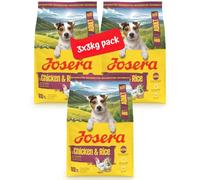 JOSERA Mini Adult Poulet & Riz (3 x 3 kg) | Nourriture sèche de qualité supérieure pour Chiens Adultes de Petites Races | avec biotine pour Peau et Pelage | Petites croquettes | Extra toléré | sans
