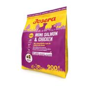 JOSERA Mini Saumon & Poulet (1 x 900 g) | Croquettes de qualité supérieure avec protéines de Saumon | Petites croquettes idéales pour Les Petits Chiens | avec délicieuse Poudre de Sauce même Humide |