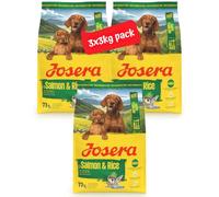JOSERA Mother & Puppy Lot de 3 Paquets de Nourriture sèche de qualité supérieure pour chiennes Enceintes/allaitantes au Saumon et Riz (3 x 3 kg) - Nourriture sèche de qualité supérieure pour chiennes