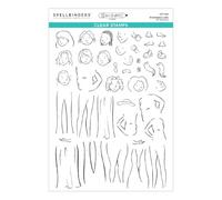 Josh Griffiths Studio Lot de tampons transparents Motif femme