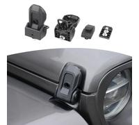 JOSHELA Lot de 2 loquets de verrouillage de capot pour Jeep Wrangler JL JLU à partir de 2018 à aujourd'hui pour Gladiator JT 2020 - Accessoires extérieurs noirs ABS