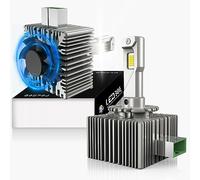 JOSHF Ampoule D3S D3R LED Phares pour Voiture, Anti Erreur 110W 28000LM 6000K Xénon Blanc LED D1S pour Feux de Croisement Route avec Ventilateur, Rechange Lampes Xenon HID(2 Ampoules)