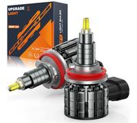 JOSHF Ampoule H11 LED, 110W 360°CSP 20000LM 6000K Blanc Phares Voiture Feux de Coisement/Route Phares-1 Pair H11/H8/H9 LED Voiture Ampoules Anti Erreur Remplacement Halogènes
