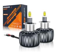 JOSHF Ampoule H3 LED, 360° 72 CSP Chips 700% Plus Lumineuse Ampoul 30000LM 120W 6500K Blanc LED H3 Voiture & Moto Pour Canbus Sans Erreur, Étanche IP68 Plug And Play, 2 Ampoules
