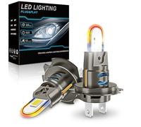 JOSHF Ampoule H7 LED, 36000LM 100W, Tube en U Phare H7 LED Feux de Route et de Croisement 6500K Blanc Froid 600%, 14000RPM Ventilateur Plug and Play Taille 1:1 pour Voitures, 2 Pièces