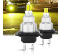 JOSHF Ampoule LED H7 Phare à 360° -3000K Lumière Jaune Ambrée 20000LM, La Solution Ultime pour une Conduite Sûre et Performante,DC12V/24V,Pack de 2