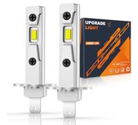 JOSHF H1 LED Ampoule 30000LM, 80W 500% Lumière 6500K Blanc Anti Erreur LED H1 Kit, Taille Mini 1:1 Plug and Play pour Feux Brouillard Plafonnier Plaque Immatriculation(Pack de 2)