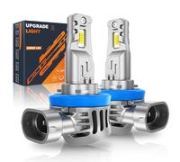 JOSHF H11 LED, 2025 Améliorées 30000LM 600% Plus Lumineuses 6500K White, Taille 1:1 Plug-N-Play H11/H8/H9 Ampoule avec Ventilateur de Refroidissement,Pack de 2