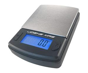Joshs Balance numérique MR5 - Balance de précision avec précision jusqu'à 500 g ou 0,5 kg par incréments de 0,1 g - Balance de poche - Pèse-monnaie - Gramme - Affichage LCD