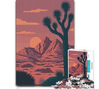 Joshua Tree Desert Park National ｜ Retro Suns Puzzle en Bois, 300 pièces