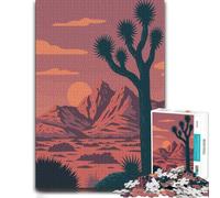 Joshua Tree Desert Park National ｜ Retro Suns Puzzle en Bois, 500 pièces